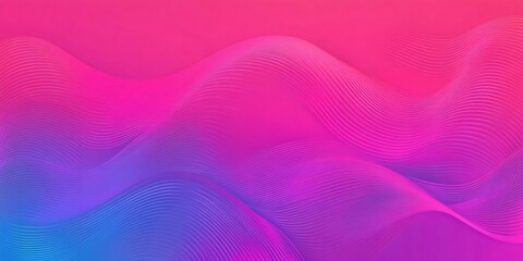 Poster - Gradient background featuring pink and blue waves blending smoothly in abstract design