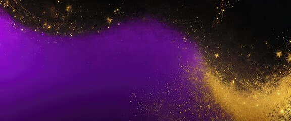 Wall Mural - abstract magic purple and gold dust beautiful background
