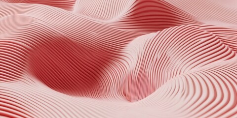 Poster - Pink waves are flowing and creating a beautiful abstract landscape, perfect for backgrounds and creative projects