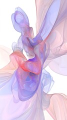 Poster - Soft pastel hues swirling dynamically, forming ethereal abstract pattern with delicate blended color transitions and artistic visual flow