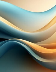 Poster - Flowing curves forming vibrant abstract composition