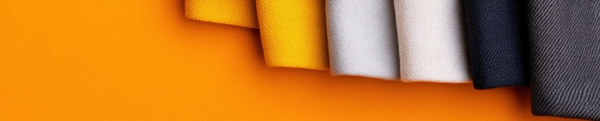 Poster - Sustainable Textile Innovation Layered Fabric Palette Exploring Neutral Tones and Circular Fashion Design for Eco-Conscious Apparel Merchandising