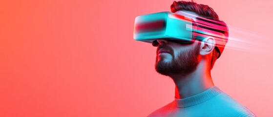 Aufkleber - Immersive Digital Horizons Next-Gen VR Experience Merging Technological Innovation with Human Perception in Minimalist Futuristic Design