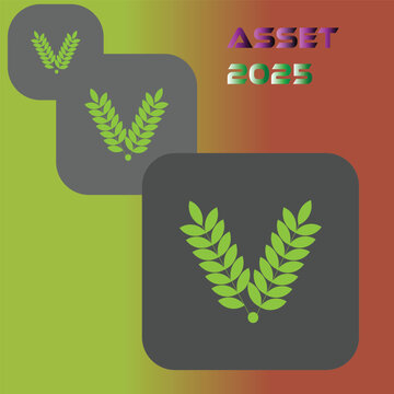  Eco friendly green leaf label sticker. 2d vector illustration.