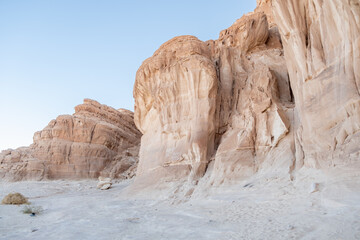 Aufkleber - Majestic rock formations at sunset in the Sinai Desert region of Egypt showcase natural beauty and desert charm