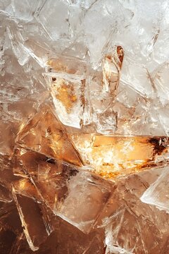 A photo of frosted ice crystals glistening in the morning dew
