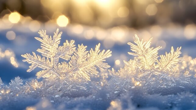 A photo of frosted ice crystals glistening in the morning dew