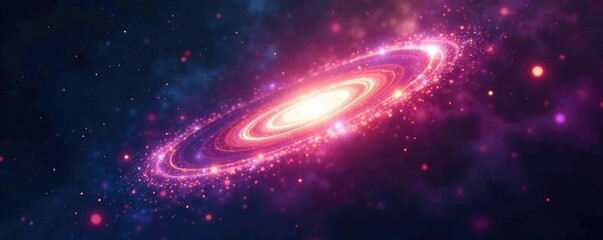 swirling plasma sphere particles in dark space, stars, astronomy