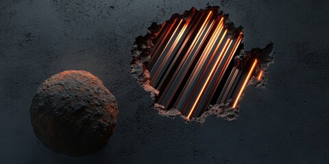 Poster - emerging energy: a striking composition presents a dramatic visual narrative, showcasing the raw pow