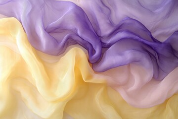 Poster - Abstract fabric: Vibrant waves of flowing fabric, draped in gradients of light, evoke a sense of movement, color, and ethereal beauty.