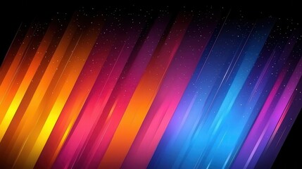 Poster - Vibrant abstract lines in a spectrum of colors, creating a dynamic and energetic visual effect for design projects.