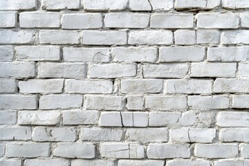 Poster - weathered brickwork: a detailed close-up showcases the textured surface of a weathered brick wall, c