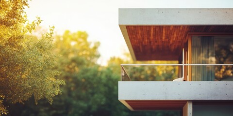 Poster - modern architecture: a modern building, its clean lines and minimalist design creating a sense of so