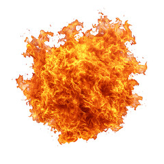 Poster - Explosive fireball eruption open field digital art bright environment aerial view intense visualization
