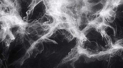 Poster - Dynamic smoke movement abstract art digital design black background close-up visual contrast for artistic expression
