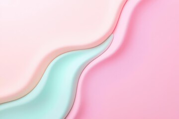 Poster - Soft pastel gradients blend seamlessly into a minimalist background, offering ample copy space with subtle texture variations and organic fluid designs.