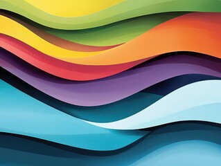 Poster - Gradient sunset hues integrated with whimsical watercolor washes present a warm, inviting background perfect for promotional content.