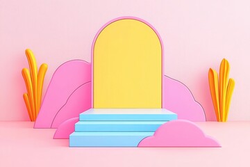 Poster - Gradient color exploration leads the viewer's eye across a minimalist background, featuring bokeh color transitions that create depth and space for copy.