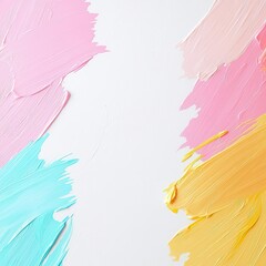 Poster - Contrasting color blocks enhanced by soft pastel watercolor textures form a vibrant, modern composition with generous text space.