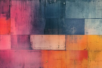 Poster - abstract concrete wall: a captivating close-up view of a weathered concrete wall adorned with an abs