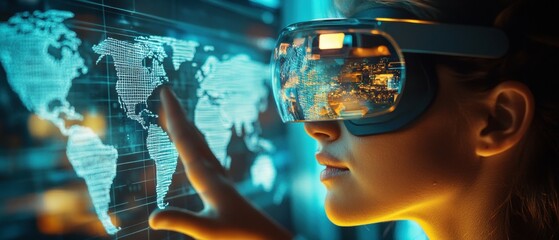 Poster - Global perspectives on virtual reality innovations in digital art and futuristic settings