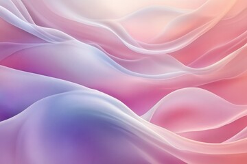 Poster - abstract serenity: soft, flowing forms in gentle hues of pink, purple, and peach create a sense of c