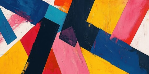 Poster - vibrant overlap: a dynamic composition of intersecting, overlapping geometric shapes and bold, vivid
