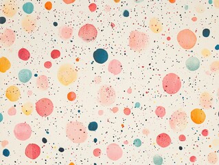Poster - abstract dots of color: a vibrant watercolor artwork showcasing a scattered pattern of colorful dots