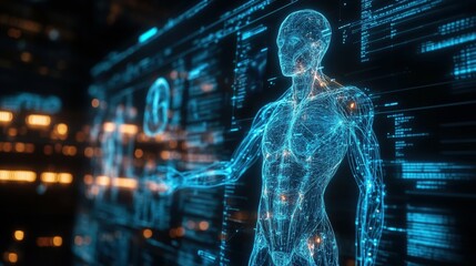 Poster - Innovative technology showcasing human anatomy in digital format virtual environment 3d visualization
