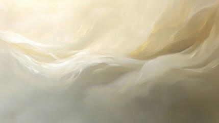 Poster - Abstract Clouds in Gentle Hues: An artistic, dreamy capture of ethereal clouds painted in soft shades, evoking a sense of serenity and artistic vision