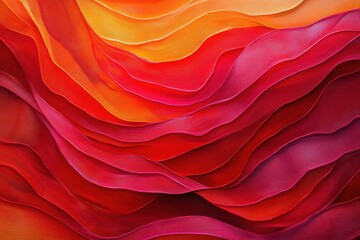 Poster - chromatic waves of color: a mesmerizing abstract composition of flowing, layered curves, showcasing 