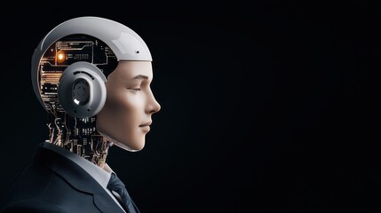 Poster - Advanced AI Technology Concept for Future Business Success and Digital Transformation