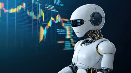 Poster - Digital Assistant in Business Landscape Representing Future Success with AI Technology Visualization