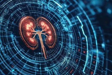 Poster - Futuristic Concept of AI-Powered Kidney Diagnostics in a Technological Environment