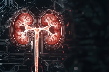 Poster - Futuristic AI Diagnostic Concept for Kidney Health Insights and Innovative Medical Solutions