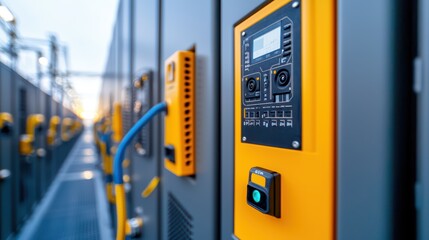 Poster - Industrial Control Panel and Infrastructure System in Modern Complex Setup