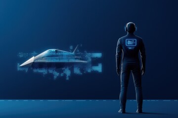 Poster - Futuristic Aviation Concept with AI Assistance and Human Interaction in a Digital Environment