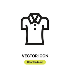 Poster - Shirt icon vector. Linear-style sign for mobile concept and web design. Shirt symbol illustration. Pixel vector graphics - Vector.	
