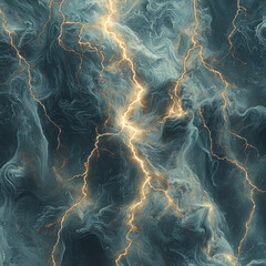 Poster - A mesmerizing abstract representation of energy with swirling patterns and striking colors in a stormy backdrop.