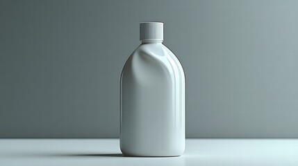 Wall Mural - distorted bottle: a uniquely shaped bottle sitting on a surface against the backdrop of a minimalist