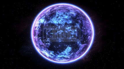 Wall Mural - isolated glowing earth in the vast black cosmos with ambient light creating a stunning view of the p