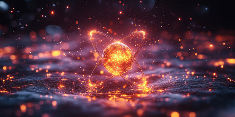 Poster - A glowing quantum model illustrates the principles of qubits, superposition, and entanglement, showcasing their vital role in optimization and algorithms, relevant to data science advancements.