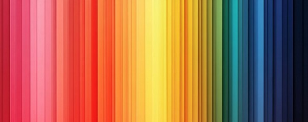 Poster - Colorful spectrum lines creating vibrant striped background