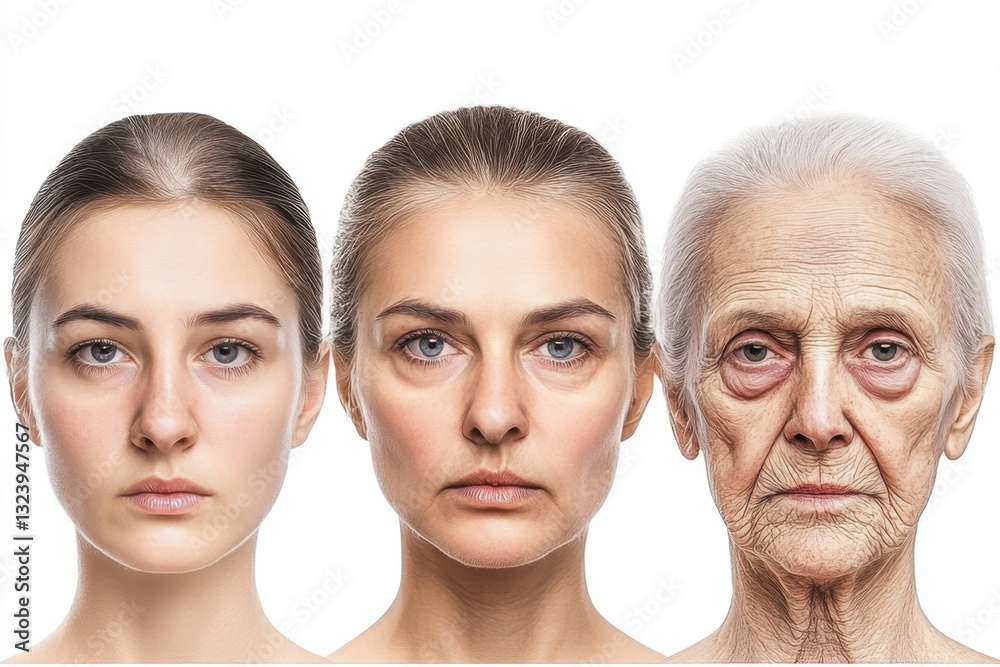 Exploring the journey of aging through the distinct stages of a woman's ...