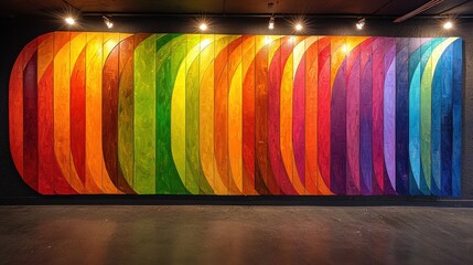 Poster - Eye-catching colorful wall providing a bold and engaging backdrop for any creative space