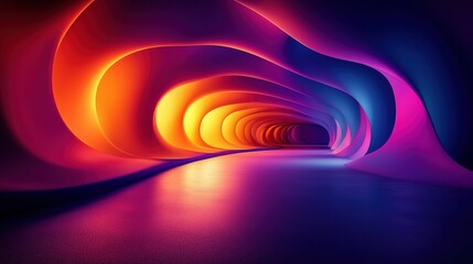 Poster - Captivating tunnel of light with radiant beams creating a stunning visual pathway to explore