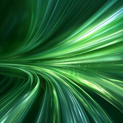 Poster - Dynamic flowing green abstract patterns digital art creative design modern environment aesthetic view visual concept