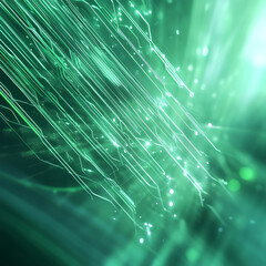 Poster - Dynamic light patterns digital space abstract art futuristic environment close-up view visual innovation