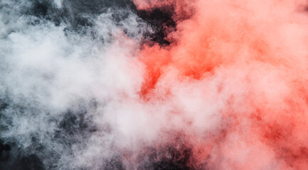 Poster - Vibrant smoke patterns urban environment abstract art colorful effects aerial view creative expression
