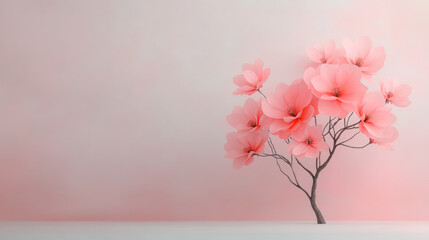 Poster - A high-definition digital scene depicting the poetic charm of an early blooming magnolia in soft